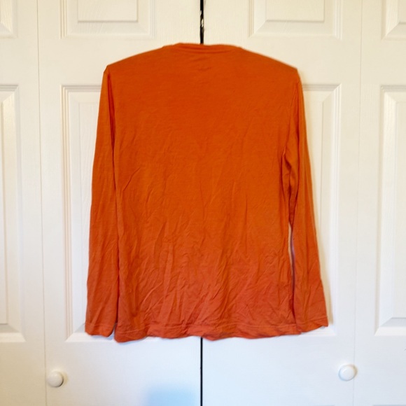 Merino Tech Merino Wool Baselayer Long Sleeve Top Large Outdoor Hiking Orange - Picture 6 of 6